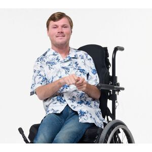 Magnaready Women's Top Sz XL Adaptive Short Sleeve Floral Shirt White A486585